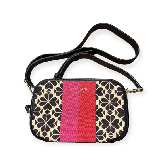 Kate Spade Flower Jacquard Stripe Medium Crossbody Bag - Picture 2 of 8